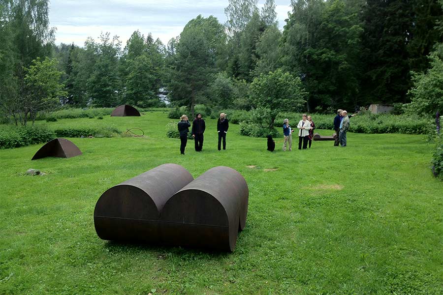 Visitors of the sculpture park.